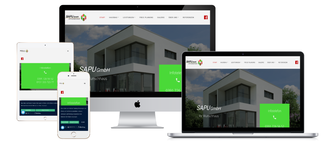 Firmenwebseite programmiert SAPU Bau GmbH